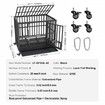 42 Inch Heavy Duty Dog Crate Indestructible Dog Crate 3-Door Heavy Duty Dog Kennel for Medium to Large Dogs with Lockable Wheels and Removable Tray