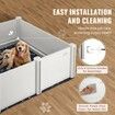 Dog Whelping Box 48 x 48 x 18.1in PVC with Rails Pee Pad for Dogs Puppies
