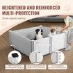 Dog Whelping Box 48 x 48 x 18.1in PVC with Rails Pee Pad for Dogs Puppies