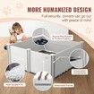 Dog Whelping Box 48 x 48 x 18.1in PVC with Rails Pee Pad for Dogs Puppies