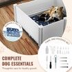 Dog Whelping Box 48 x 48 x 18.1in PVC with Rails Pee Pad for Dogs Puppies