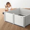 Dog Whelping Box 48 x 48 x 18.1in PVC with Rails Pee Pad for Dogs Puppies