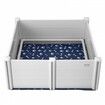 Dog Whelping Box 48 x 48 x 18.1in PVC with Rails Pee Pad for Dogs Puppies