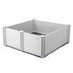 Dog Whelping Box 48 x 48 x 18.1in PVC with Rails Pee Pad for Dogs Puppies