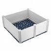 Dog Whelping Box 48 x 48 x 18.1in PVC with Rails Pee Pad for Dogs Puppies