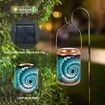 Mosaic Solar Lanterns Outdoor Bohemian Solar Lantern Outdoor Waterproof Blue Mosaic Table Light Turkish Moroccan Lamp