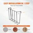Livestock Hay Feeder 24 Gallons Wall Mounted Goat Hay Rack for Horses