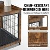 Dog Crate Furniture 32 inch Wooden Dog Crate with Double Doors & Tray