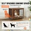 Dog Crate Furniture 32 inch Wooden Dog Crate with Double Doors & Tray