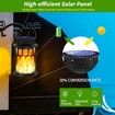 2Pcs Solar Lanterns Outdoor Waterproof, Flickering Flame Hanging Solar Lanterns Solar Powered Wireless Lantern Decorative Lighting