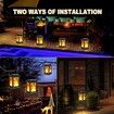2Pcs Solar Lanterns Outdoor, Waterproof Hanging Solar Lanterns, Garden Lanterns Solar Powered Flame Lights LED Lanterns Lights for Patio Pathway Deck Yard