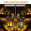 2Pcs Solar Lanterns Outdoor, Waterproof Hanging Solar Lanterns, Garden Lanterns Solar Powered Flame Lights LED Lanterns Lights for Patio Pathway Deck Yard