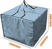 Outdoor Cushion Christmas Storage Bag Square, Patio Furniture Christmas items Storage Bag with Zipper and Handles Color Grey