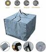 Outdoor Cushion Christmas Storage Bag Square, Patio Furniture Christmas items Storage Bag with Zipper and Handles Color Grey