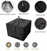 Outdoor Cushion Christmas Storage Bag Square, Patio Furniture Christmas items Storage Bag with Zipper and Handles Color Black
