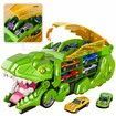 Truck Toys for Age3+ Boys,Toys Cars Track Set Dino Transporter Truck with 10 Die-Cast Car Toys,Toddler Car Toys Set for Kids Boys Girls,Green