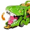 Truck Toys for Age3+ Boys,Toys Cars Track Set Dino Transporter Truck with 10 Die-Cast Car Toys,Toddler Car Toys Set for Kids Boys Girls,Green