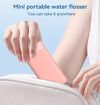Portable Water Flosser,Travel Water Flosser Picks,Mini Cordless Oral Irrigator Rechargeable Power Dental with Telescopic Water Tank, IPX7 Wateroproof,Pink