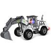 Remote Control Excavator Toy with Light,1/30 Scale RC Excavator,4 Channel 27MHz RC Construction Toys Vehicles,Digger Trucks,Gifts for Boys Girls