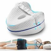 Leg Pillow,Knee Pillow for Side Sleepers,Leg Pillows for Sleeping,Knee Cushion for Sleeping,Suitable for Relieving Leg,Back (White)