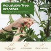 Artificial Olive Tree Imitation Plant Fake Green Faux Potted Indoor Greenery Natural Decoration Home Office Lifelike Fruit Leaves 150cm