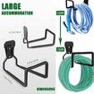 Hose Holder Wall Mount, Metal Garden Hose Holder - Heavy Duty Water Hose Holder, Hose Reel Holds Up to 150Ft, Durable Hooks for Garage Outside