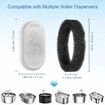 Pet Water Fountain Replacement Filters for 67oz/2L and 108/3.2L Stainless Steel Fountain,20 Water Bowl Dispenser Filter Replacement with 20 Sponges