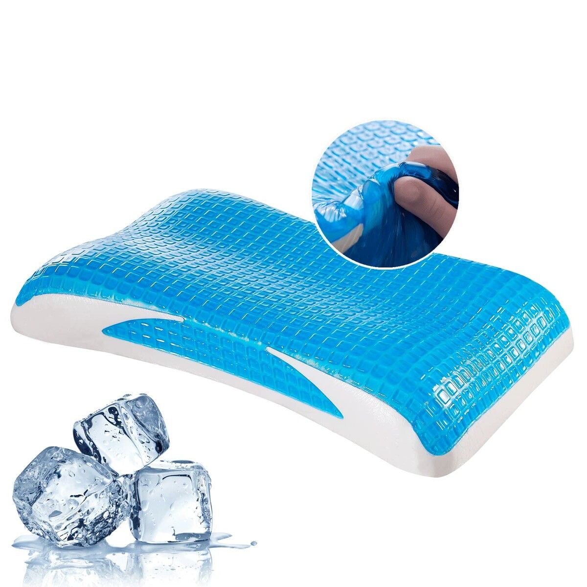 68x40cm Cooling Gel Pillow Memory Foam Summer Chill Orthopedic Memory Foam Pillow for Side Back Sleeper