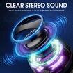 Magnetic Bluetooth Speaker with Multi-RGB Color Light and Phone Holder for Metal Surface,Perfect Mini Speaker for Shower,Room,Bike,Car(Black)