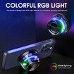 Magnetic Bluetooth Speaker with Multi-RGB Color Light and Phone Holder for Metal Surface,Perfect Mini Speaker for Shower,Room,Bike,Car(Black)