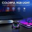 Magnetic Bluetooth Speaker with Multi-RGB Color Light and Phone Holder for Metal Surface,Perfect Mini Speaker for Shower,Room,Bike,Car(Black)