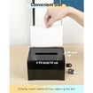 Black Acrylic Donation Box for Fundraising Suggestion Box with Slot and Lock Plastic Ballot Box with Sign Holder Storage Container
