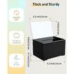 Black Acrylic Donation Box for Fundraising Suggestion Box with Slot and Lock Plastic Ballot Box with Sign Holder Storage Container