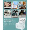 Acrylic Donation Box with Lock and Sign Holder Clear Ballot Box with Slot Plastic Suggestion Box Storage Container Clear