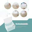 Acrylic Donation Box with Lock and Sign Holder Clear Ballot Box with Slot Plastic Suggestion Box Storage Container Clear