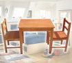 3 Pc. Kids Wooden Activity Table Set with Matching Chairs - Walnut