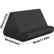 Tablet Stand Pillow with Pocket, Lazy Holder Stand for Bed Sofa,Compatible with iPads Tablets Smartphones Books Magazines (Black)