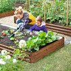 Large Raised Garden Bed Planter Box Flower Vegetable Herb Container Guard Holder 240x120x30cm Metal Rectangle for Indoor Outdoor Yard Balcony Patio