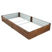 Large Raised Garden Bed Planter Box Flower Vegetable Herb Container Guard Holder 240x120x30cm Metal Rectangle for Indoor Outdoor Yard Balcony Patio