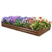 Large Raised Garden Bed Planter Box Flower Vegetable Herb Container Guard Holder 240x120x30cm Metal Rectangle for Indoor Outdoor Yard Balcony Patio