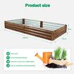 Large Raised Garden Bed Planter Box Flower Vegetable Herb Container Guard Holder 240x120x30cm Metal Rectangle for Indoor Outdoor Yard Balcony Patio