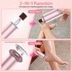 Electric Foot Callus Remover,2 in 1 Electric Foot File Nail Grinder Rechargeable Foot Sander Pedicure Tools for Feet Dead Skin(Pink-1 Pack)