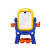 Art Easel for Kids, Building Blocks, Drawing Board with Painting Accessories Blue and Yellow