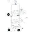 Aluminum Hanging Shower Caddy 3-Shelf Bathroom Organiser Storage Shelves Silver