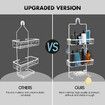 Aluminum Hanging Shower Caddy 3-Shelf Bathroom Organiser Storage Shelves Silver