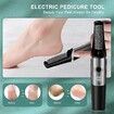 Electric Callus Remover for Feet,Pedicure Tools Foot Care Kit, Foot Scrubber Feet File Smooth Pedi Wand for Hard Cracked Dry Dead Skin-Black