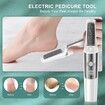 Electric Callus Remover for Feet,Pedicure Tools Foot Care Kit, Foot Scrubber Feet File Smooth Pedi Wand for Hard Cracked Dry Dead Skin-White