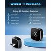 Wireless Carplay Adapter,2 in 1 Plug and Play Dongle for iPhone & Andriod Auto USB A/C Converts Factory Wired to Wireless for Cars from 2016+ & iOS 10+