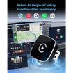 Wireless Carplay Adapter,2 in 1 Plug and Play Dongle for iPhone & Andriod Auto USB A/C Converts Factory Wired to Wireless for Cars from 2016+ & iOS 10+