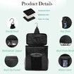 Portable Shower Caddy, Large Capacity Shower Caddy Tote Bag for College Dorm Room Essentials,Quick Dry Hanging Toiletry Bag for Travel-Black